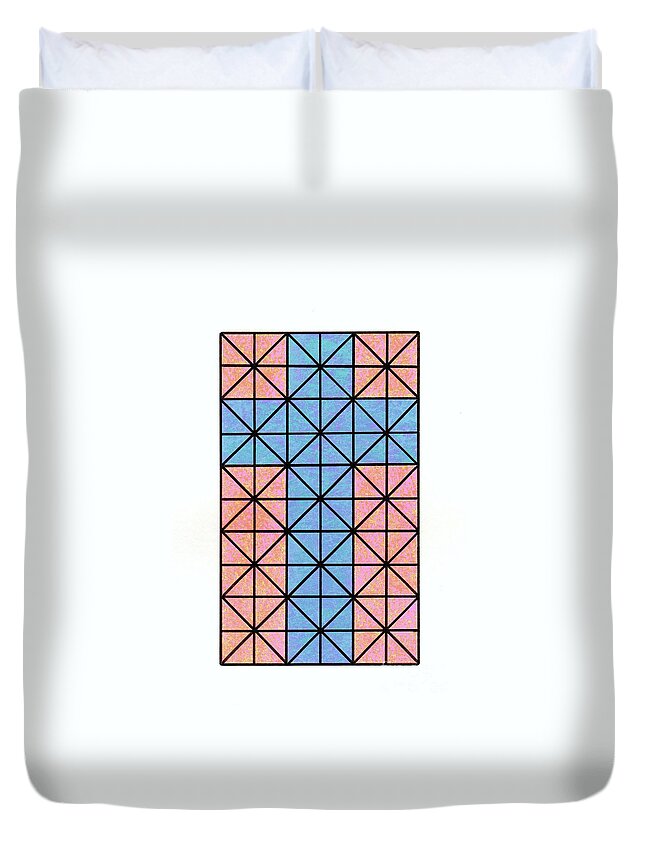 Christian Art Duvet Cover featuring the painting Mosaic Cross by Donna Mibus