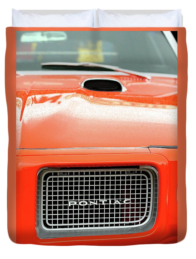 Pontiac Gto Duvet Cover featuring the photograph Ooooo Orange by Lens Art Photography By Larry Trager