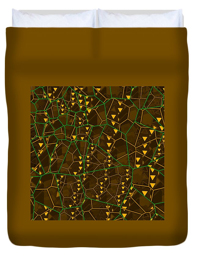 Abstract Duvet Cover featuring the digital art Pattern 11 #1 by Marko Sabotin