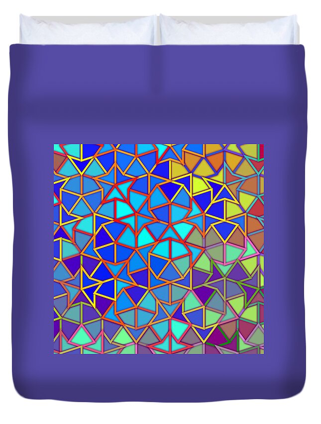 Abstract Duvet Cover featuring the digital art Pattern 13 by Marko Sabotin