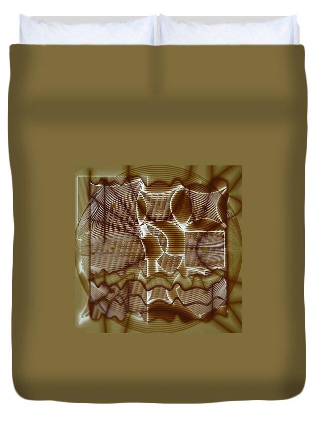 Abstract Duvet Cover featuring the digital art Pattern 28 by Marko Sabotin