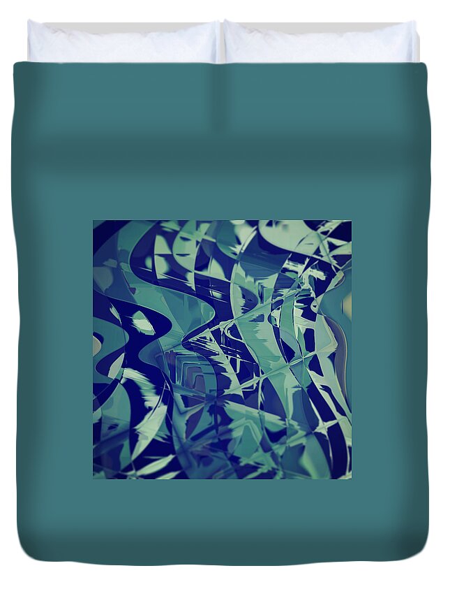 Abstract Duvet Cover featuring the digital art Pattern 31 by Marko Sabotin