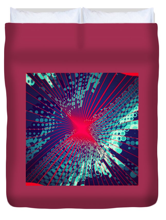 Abstract Duvet Cover featuring the digital art Pattern 35 #1 by Marko Sabotin