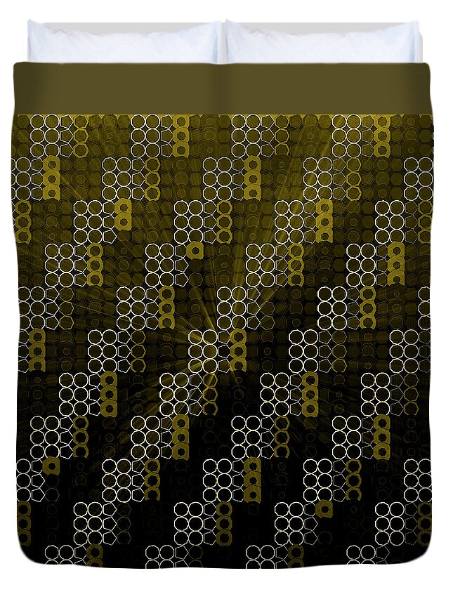 Abstract Duvet Cover featuring the digital art Pattern 40 by Marko Sabotin