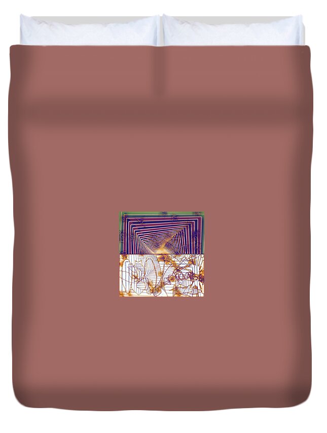 Abstract Duvet Cover featuring the digital art Pattern 56 #1 by Marko Sabotin