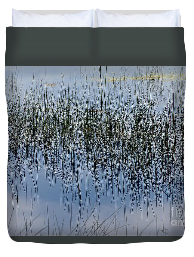 Pond Duvet Cover featuring the photograph Pond Reflections by Kae Cheatham