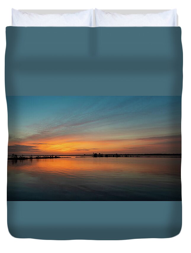 Sunrise Duvet Cover featuring the photograph St. Johns Sunrise by Randall Allen