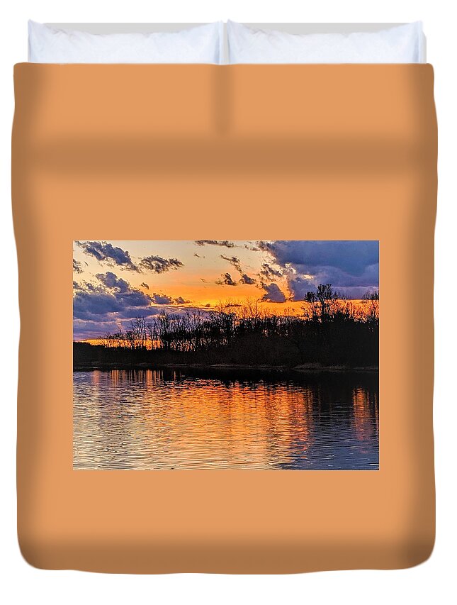  Duvet Cover featuring the photograph Tinkers Creek Park Sunset by Brad Nellis
