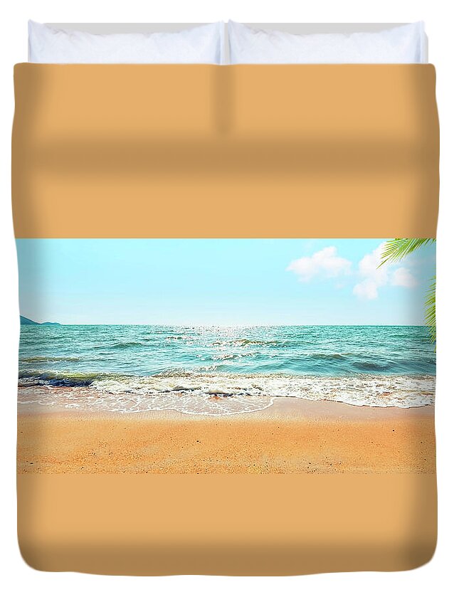 Andaman Duvet Cover featuring the photograph Tropical Vibes #1 by Manjik Pictures