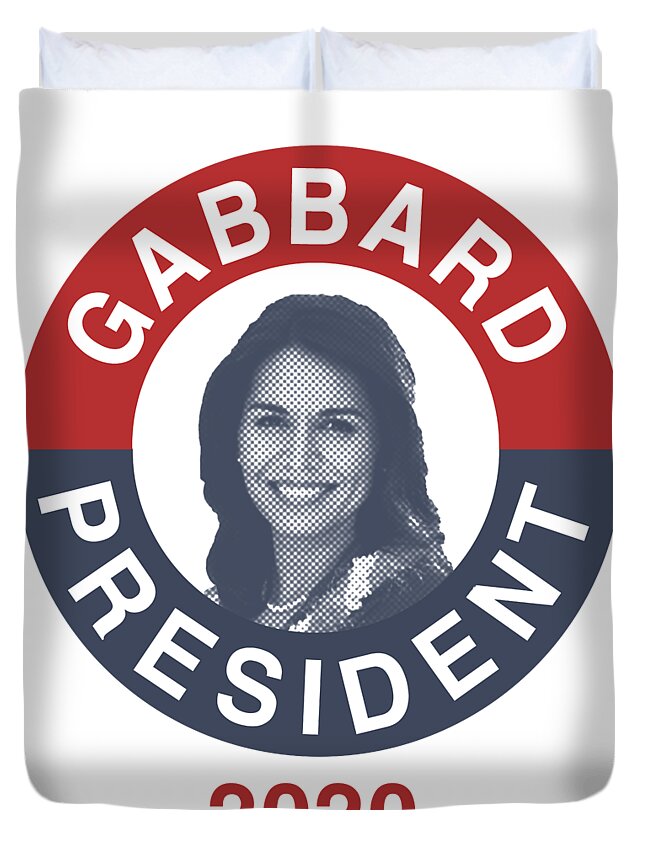 Election Duvet Cover featuring the digital art Tulsi Gabbard for President 2020 #1 by Flippin Sweet Gear