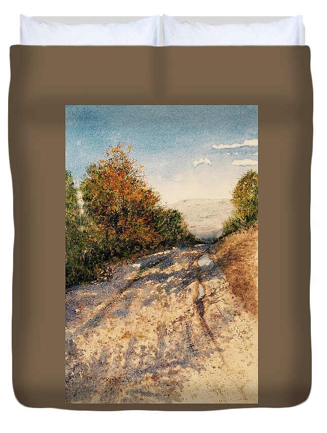 8 Duvet Cover featuring the painting Up On The Mogollon by John Glass