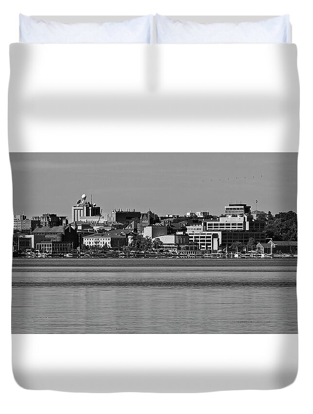 Madison Duvet Cover featuring the photograph UW Union and Terrace, Madison, Wisonsin 4 by Steven Ralser