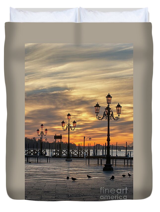 Europe Duvet Cover featuring the photograph Venice Sunrise by Matteo Del Grosso
