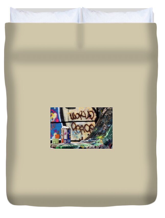 Dv8ca Duvet Cover featuring the photograph World Peace dv8.ca by Jim Whitley