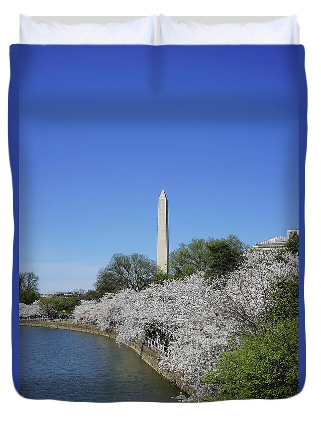  Duvet Cover featuring the photograph Cherry Blossoms Washington DC #11 by Annamaria Frost