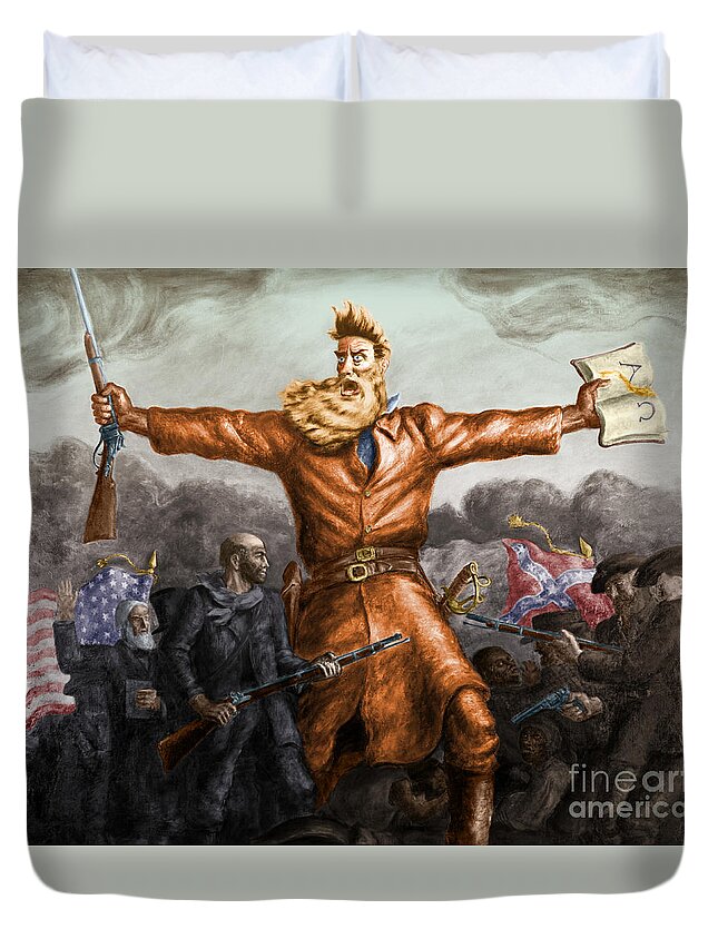 John Brown Duvet Cover featuring the photograph John Brown American Abolitionist #11 by Photo Researchers