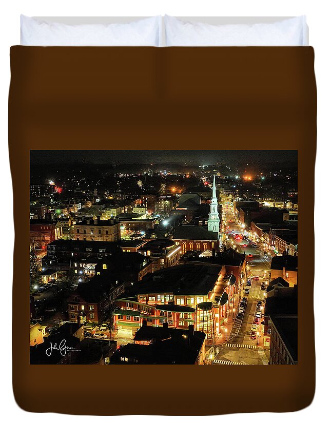 Cityscape Duvet Cover featuring the photograph Portsmouth #11 by John Gisis