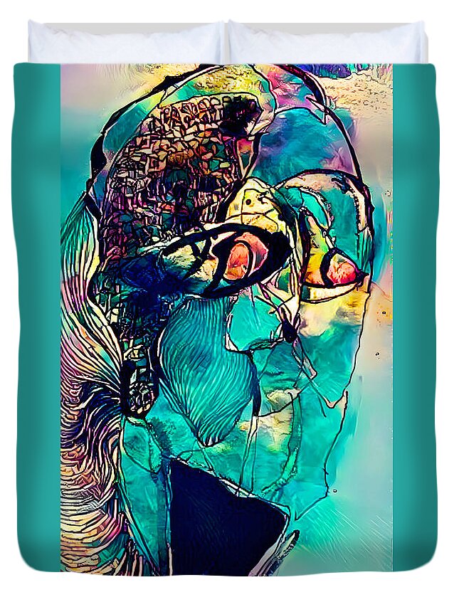 Contemporary Art Duvet Cover featuring the digital art 110 by Jeremiah Ray