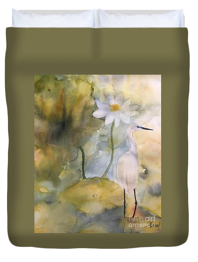 1192021 Duvet Cover featuring the painting 1192021 by Han in Huang wong