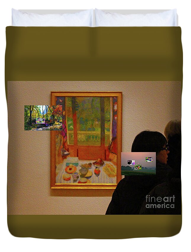Walter Paul Bebirian: Volord Kingdom Art Collection Grand Gallery Duvet Cover featuring the digital art 12-5-2019e by Walter Paul Bebirian