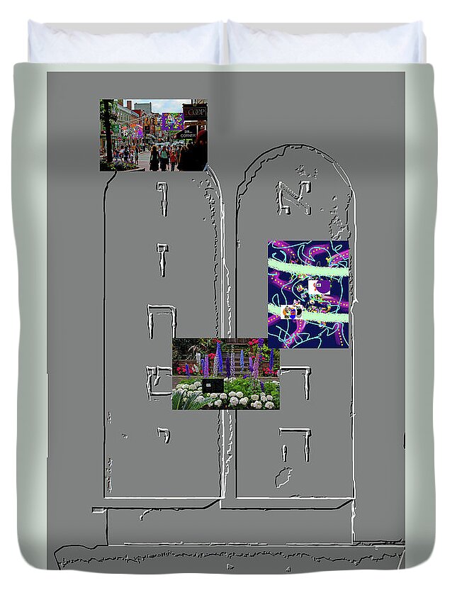 Walter Paul Bebirian: Volord Kingdom Art Collection Grand Gallery Duvet Cover featuring the digital art 12-6-2019e by Walter Paul Bebirian