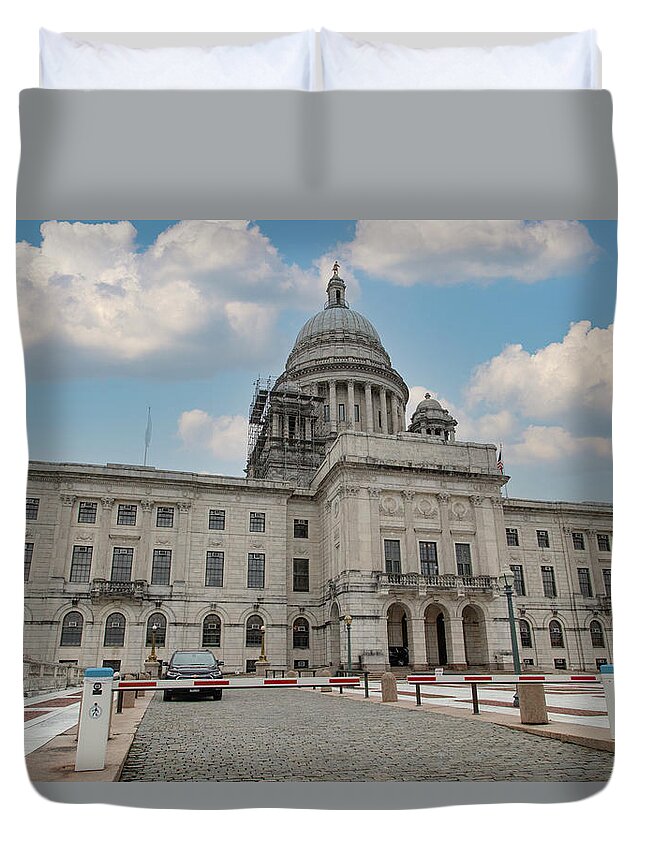 Democrats Duvet Cover featuring the photograph Rhode Island state capitol building by Eldon McGraw