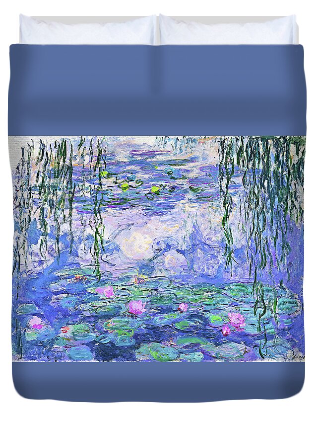 Claude Monet Duvet Cover featuring the painting Water Lilies #127 by Claude Monet