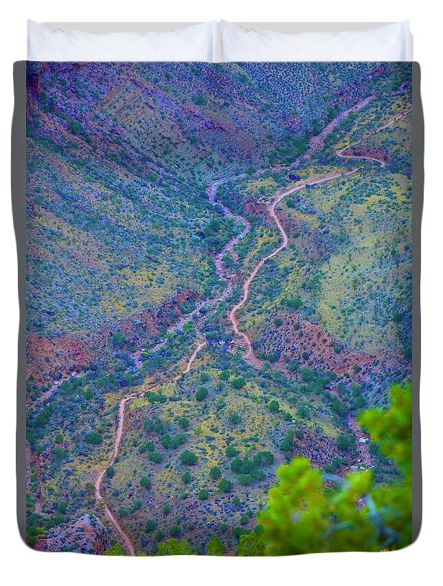 The Grand Canyon Duvet Cover featuring the digital art The Grand Canyon #14 by Tammy Keyes