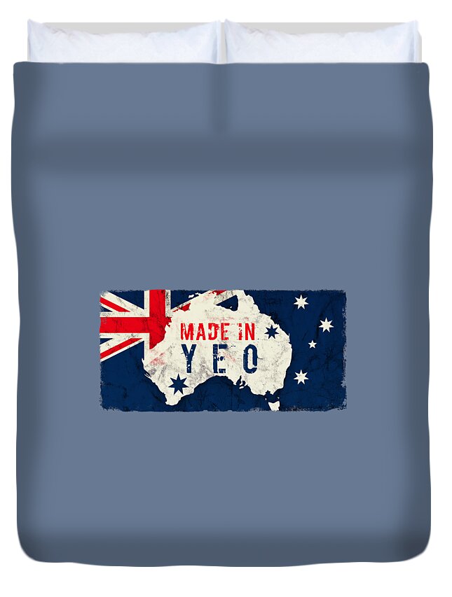 Yeo Duvet Cover featuring the digital art Made in Yeo, Australia #18 by TintoDesigns