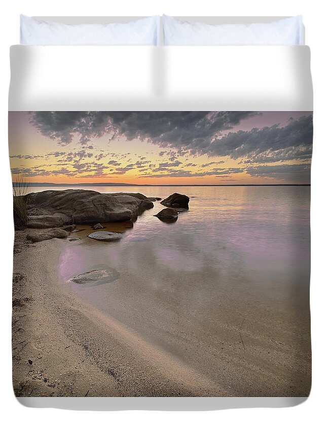 Sunrise Duvet Cover featuring the photograph 1808rise3 by Nicolas Lombard