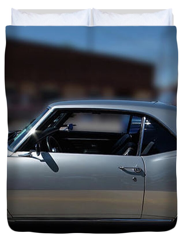 1968 Chevy Camaro Duvet Cover featuring the photograph 1968 Chevy Camaro Streets by Cathy Anderson