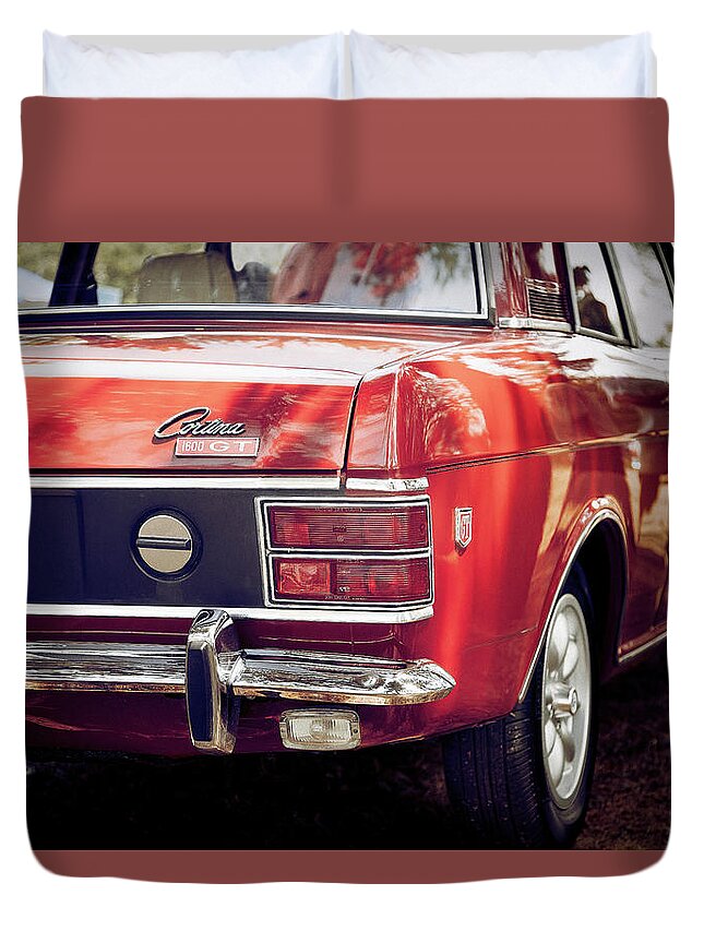 Ford Duvet Cover featuring the photograph 1969 Ford Cortina GT by RicharD Murphy