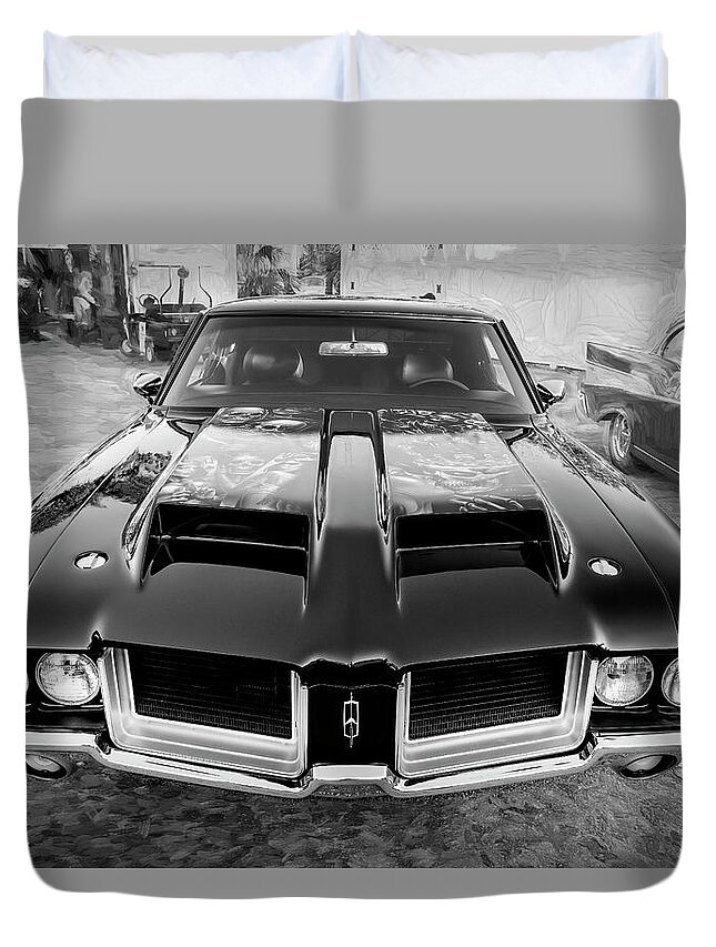 1972 Oldsmobile 442 Duvet Cover featuring the photograph 1972 Oldsmobile 442 X118 by Rich Franco