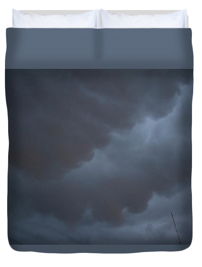 Nebraskasc Duvet Cover featuring the photograph 1st Photographic Storm of 2020 011 by Dale Kaminski