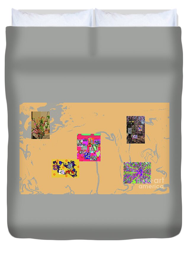  Duvet Cover featuring the digital art 2-6-2023x by Walter Paul Bebirian
