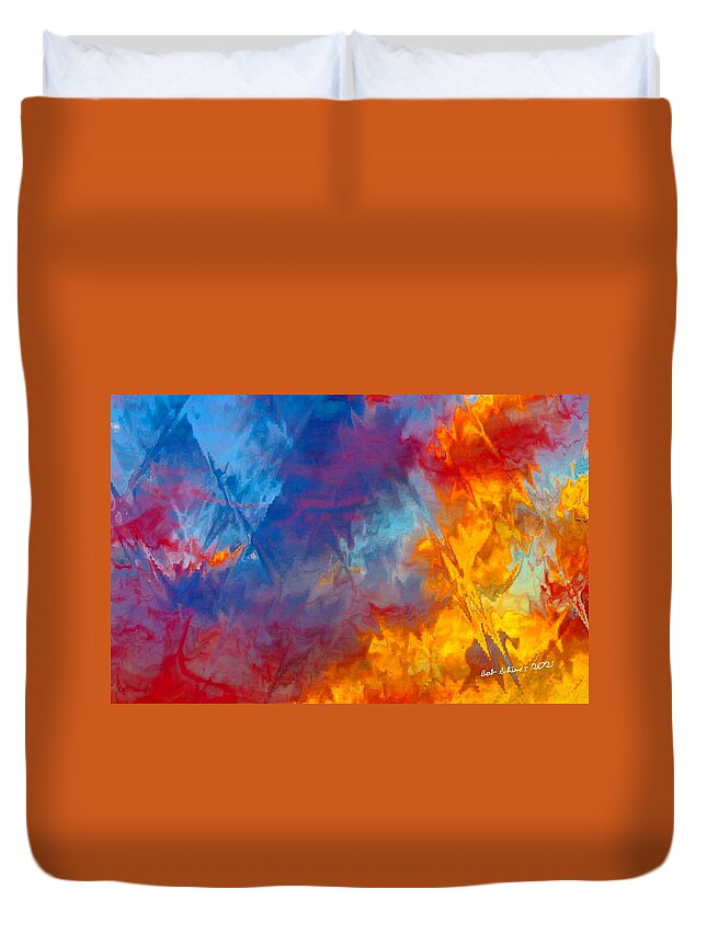 Digital Abstract Duvet Cover featuring the digital art Abstract #2 by Bob Shimer
