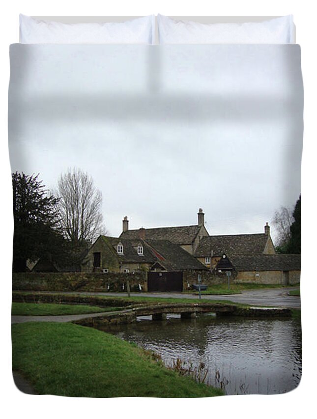 Bourton On The Water Duvet Cover featuring the photograph Bourton on the Water by Roxy Rich