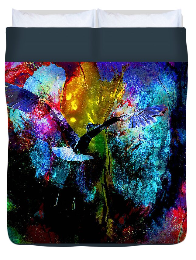 Centrifuge A Final Destination Duvet Cover featuring the digital art Centrifuge #2 by Don Wright