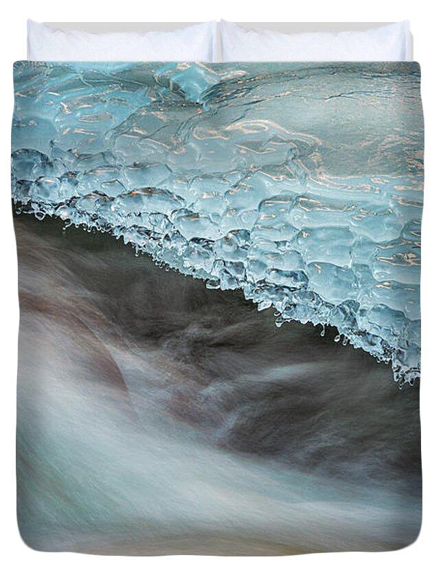 Ice Duvet Cover featuring the photograph Cold As Ice #2 by Darren White