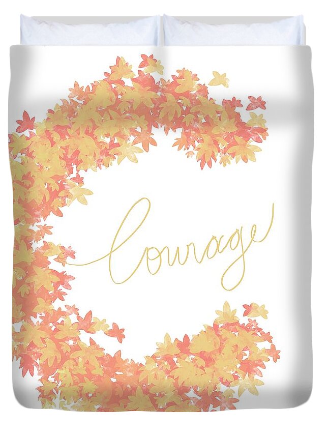 Courage Duvet Cover featuring the painting Courage #2 by Trilby Cole