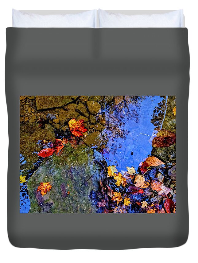  Duvet Cover featuring the photograph Fall Leaves by Brad Nellis