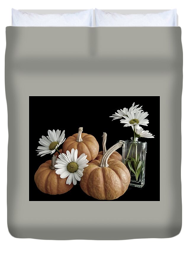 Flowers Duvet Cover featuring the photograph Happy Autumn by Cathy Kovarik