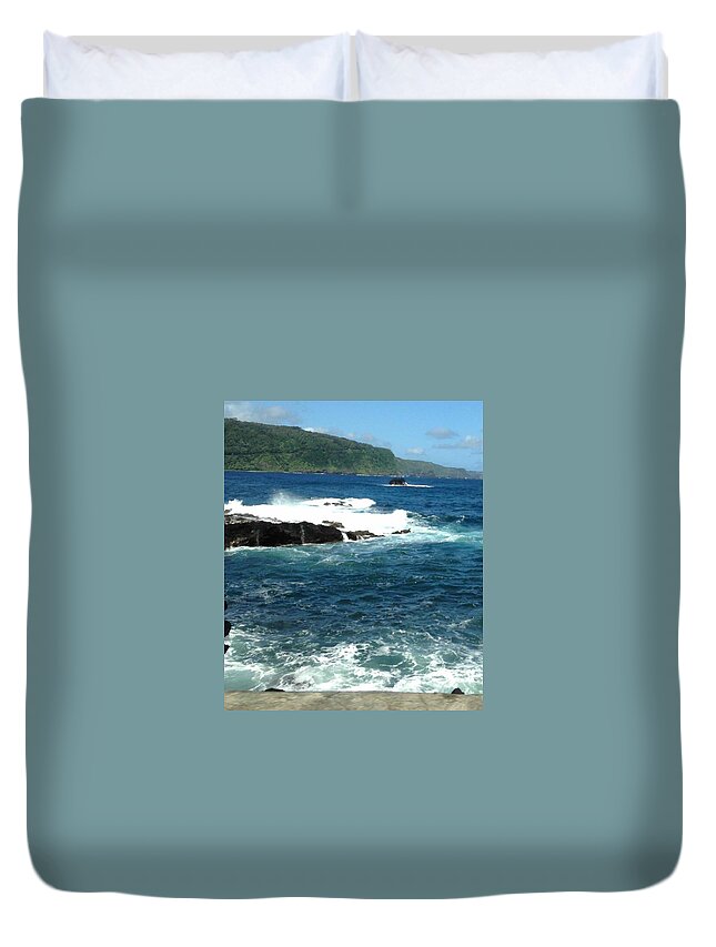  Duvet Cover featuring the painting Lisloffinna by Trevor A Smith