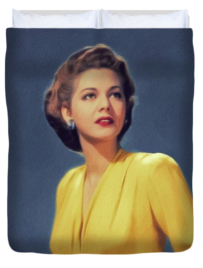 Maria Duvet Cover featuring the painting Maria Montez, Vintage Actress #2 by Esoterica Art Agency