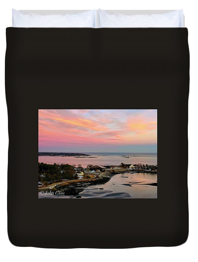  Duvet Cover featuring the photograph New Castle by John Gisis