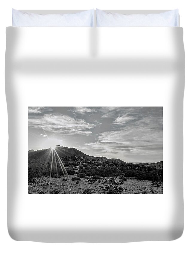  Duvet Cover featuring the photograph Phoenix Sunset by Brad Nellis
