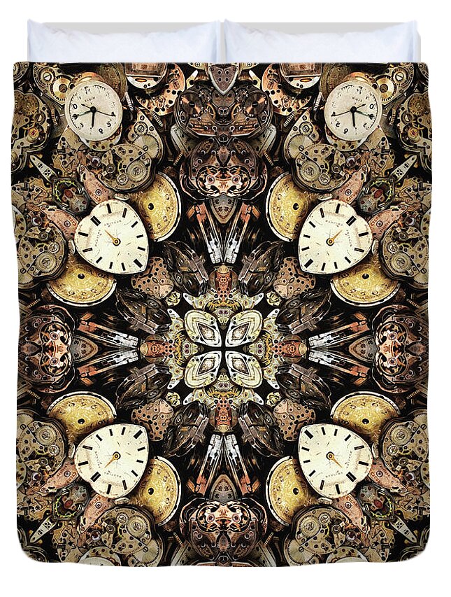 Time Duvet Cover featuring the photograph Pieces of Time by Phil Perkins