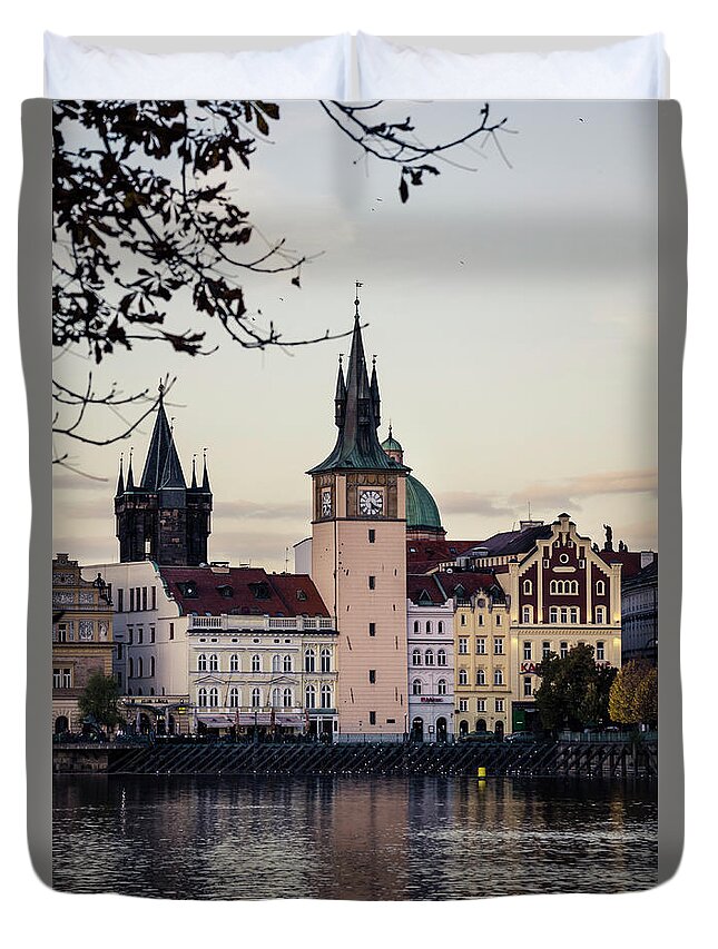 Prague Duvet Cover featuring the photograph Prague from Vltava #2 by Jelena Jovanovic
