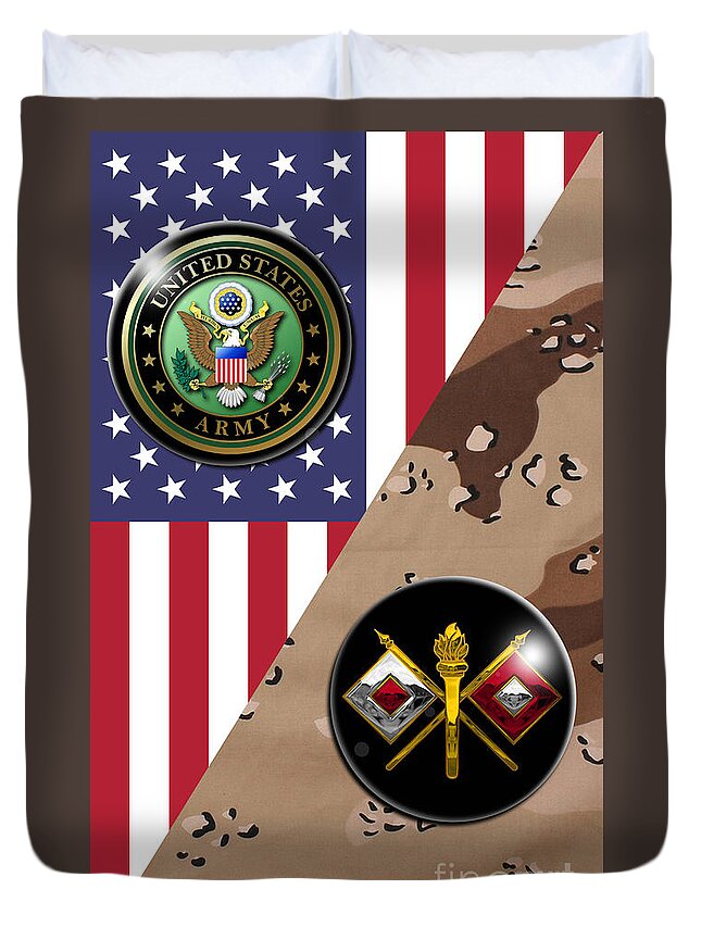 Us Duvet Cover featuring the digital art Signal Corps #2 by Bill Richards