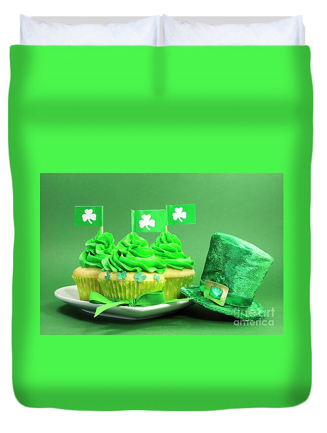 St Patricks Day Duvet Cover featuring the photograph St Patricks Day Still Life #2 by Milleflore Images